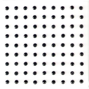 Self adhesive rhinestones (4mm) 001 black