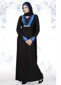 Black Colored Lycra Abaya.