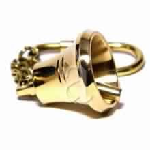 Brass Marine or Nautical Ship Bell Keychain