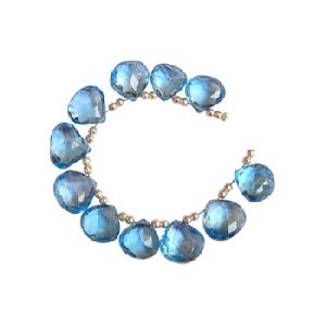 blue topaz faceted natural stone beads