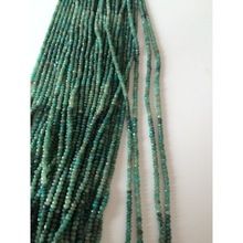 Chrysocolla roundel faceted gemstone beads