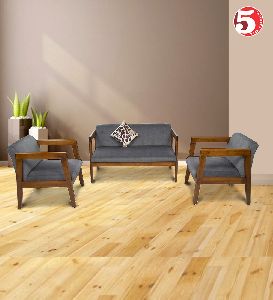 Compact Wooden Sofa Set