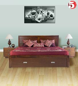 Queen Size Wooden Double Bed