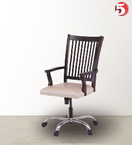 Wooden High Back Office Chair