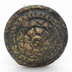 CAST IRON HANDCRAFTED GOLDEN VINTAGE STYLE KNOB