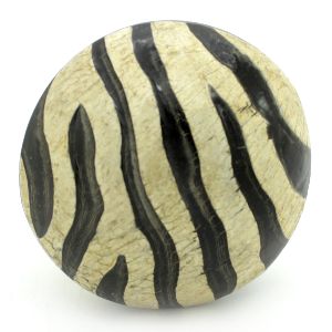 RESIN HANDCRAFTED BLACK &amp; CREAM TIGER BODY LAYER TEXTURE DESINED KNOB