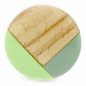RESIN & WOOD MIX HANDCRAFTED GREEN GREY & BROWN KNOB DRAWER & CUPBOARD KNOBS