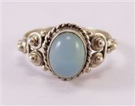 Beautiful Calcidonia Stone Sterling Silver Ring
