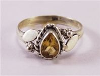 Beautiful Citrine Stone Sterling Silver Ring
