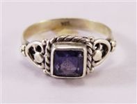 Beautiful Iolite Stone Sterling Silver Ring