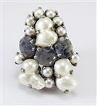 Beautiful Pearl Stone Sterling Silver Ring