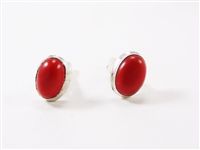 Coral Sterling Silver 925 Cufflinks