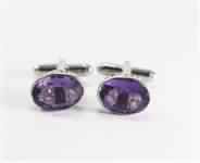 Faceted Purple Amethyst Cufflinks