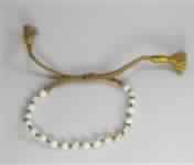 Hawolite Silver Beads Macrame Shamballa Bracelet
