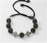 Labradorite Silver Beads Macrame Shamballa Bracelet