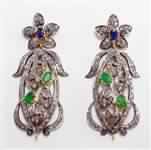 Multi Stone Victorian Earring