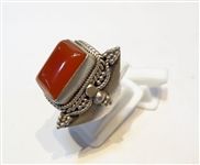 Red Onyx Silver 925 Ring