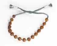 Rudraksh Silver Beads Macrame Shamballa Bracelet