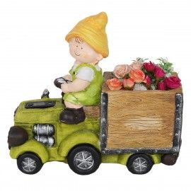 Wonderland Boy on Tractor Solar Light
