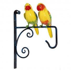 Wonderland Two parrots wall hook