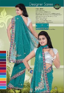 Designer Chiffon Lace Saree