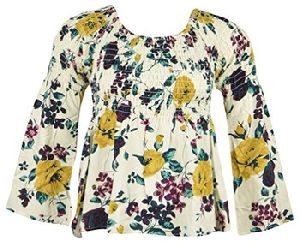 Bell Sleeved Printed Casual Gitex Floral Thursday Top