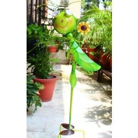 LOCUST WITH SOLAR LIGHT made of Metal for your Balcony or Garden Decor