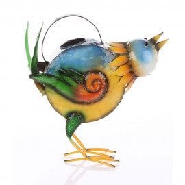 Multi Color Hand painted Metal Bird Water Can (Gardening, Gift Item)