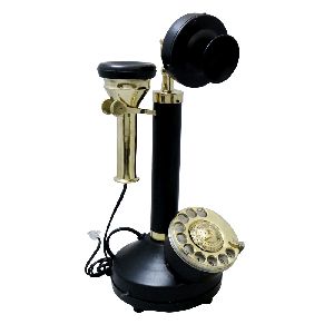 Antique brass and black colour phone