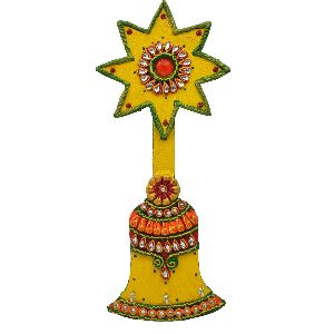 Bell shaped shubh-Labh wall dcor key holder