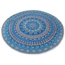 mandala round yoga printed cotton tapestry
