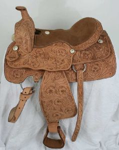 Floral Tooled Show Saddle