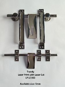 Stainless Steel Laser Print with Laser Cut Simple Door Aldrops