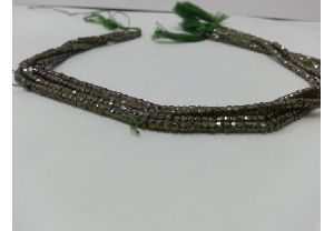 Dark Green Cubic Zirconia Faceted Rondelle Beads Strand