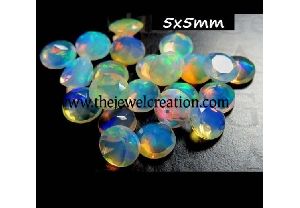 Ethiopian Opal Faceted Round Stone