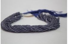 Natural AAA Iolite Faceted Rondelle Beads Strand