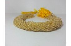 Natural Golden Rutile Micro Faceted Beads Strand