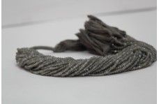 Natural Gray Moonstone Faceted Rondelle Beads Strand