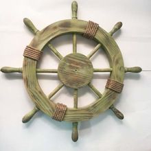 Nautical decoration Wooden Rope Wheel