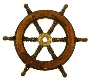 Nautical Wooden Nautical Wheel clock