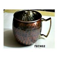 Antique Finish Hammered Copper Metal Tableware  Mug
