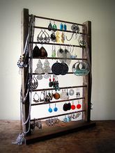 wooden earring display and stand