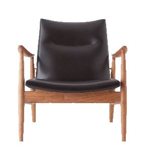 BLACK LEATHER ARM CHAIR