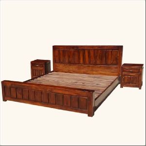 wooden bed