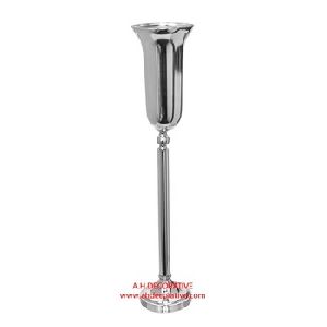 Metal Silver Pillar Vase