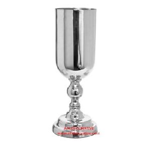 Metal Urn Vase Silver