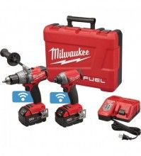 Milwaukee M18 FUEL Cordless Combo Kit with ONE-KEY - 1/2in. Hammer Drill/Driver and 1/4in. Hex Impac