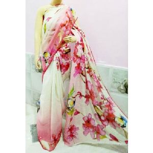 Printed Linen Sarees