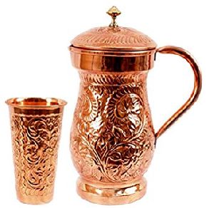 Designer Copper Glass & Jug Set