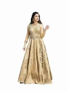 Silk Beige Color Gown